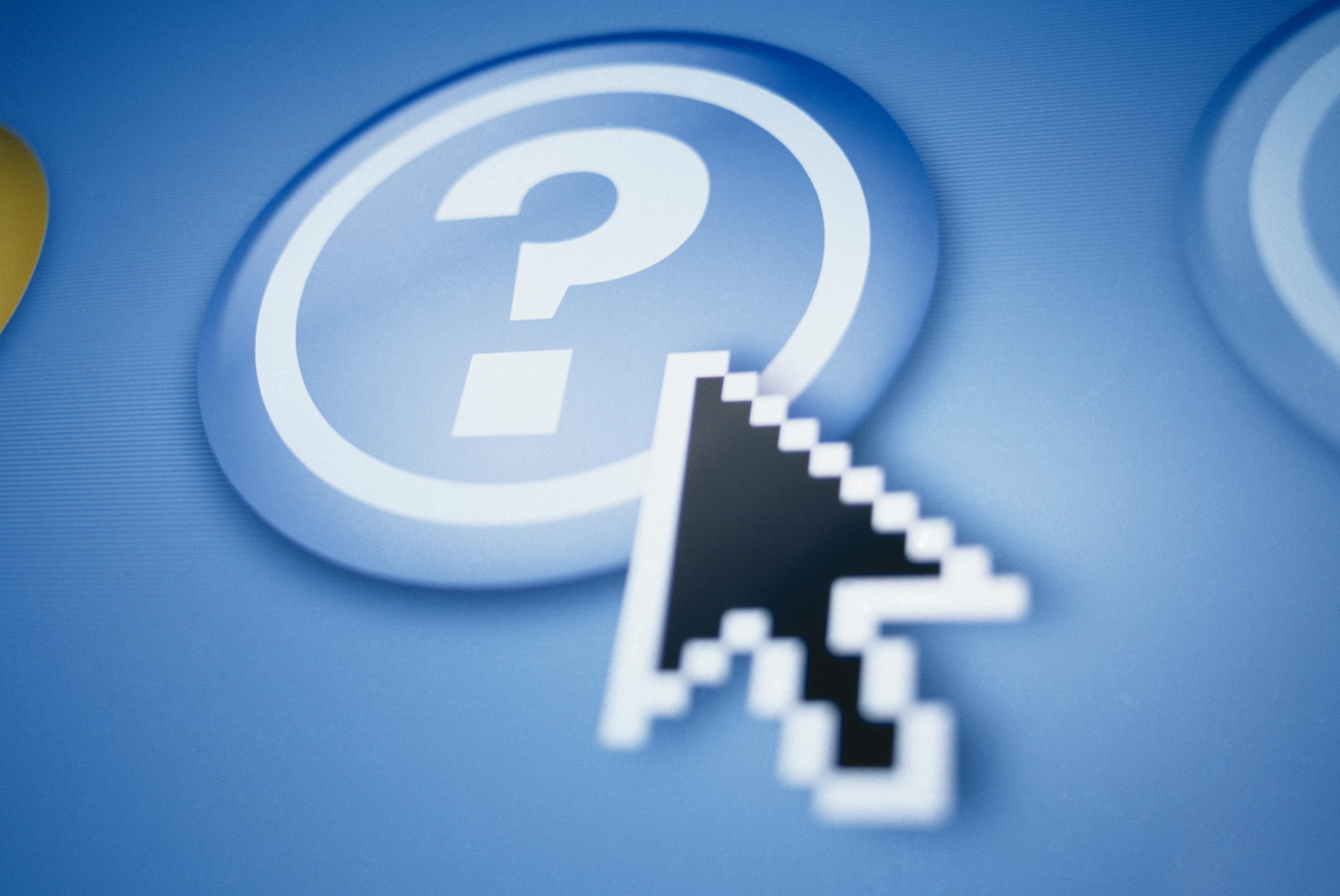 Cursor on Question Mark