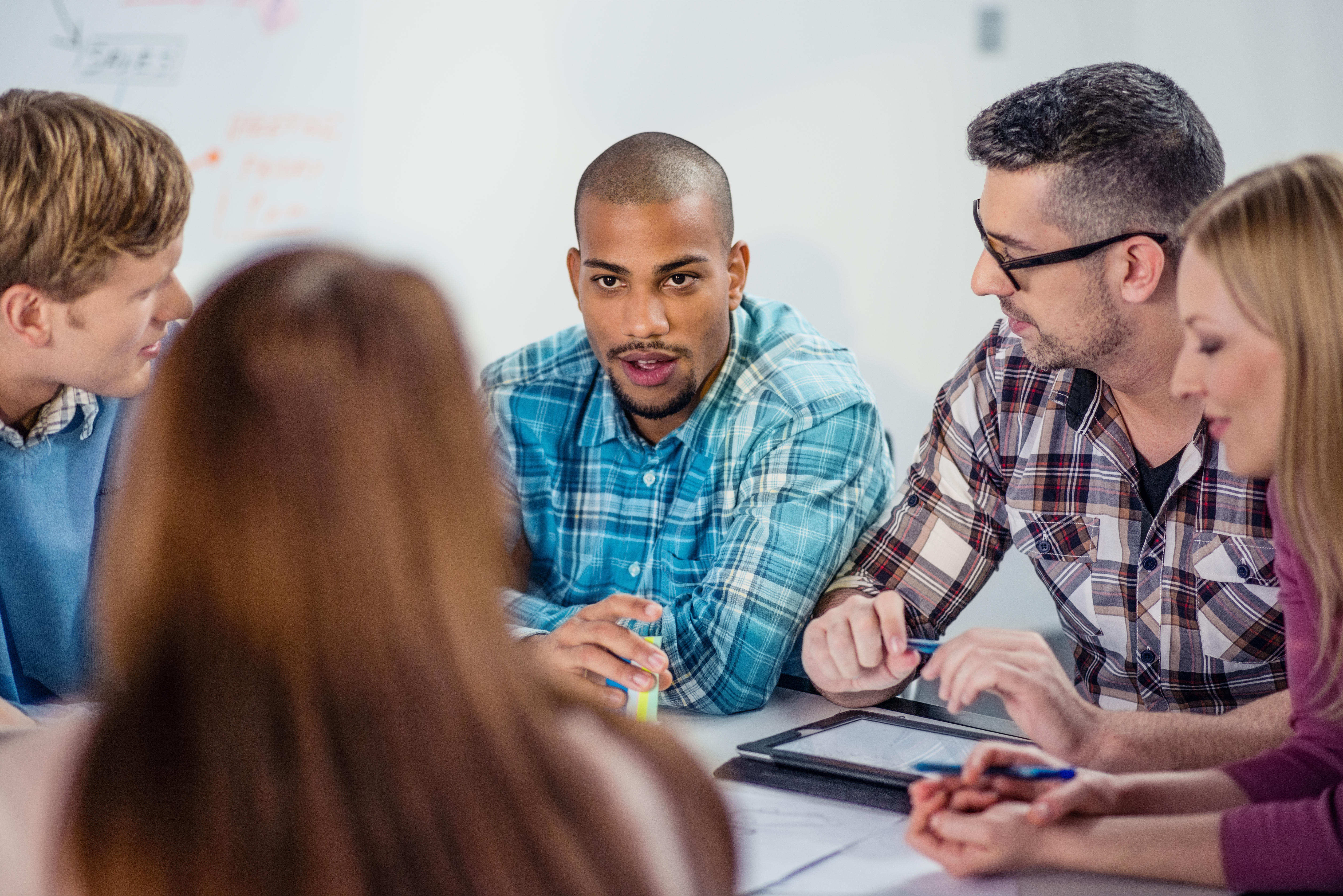 Business Team Working On A Project