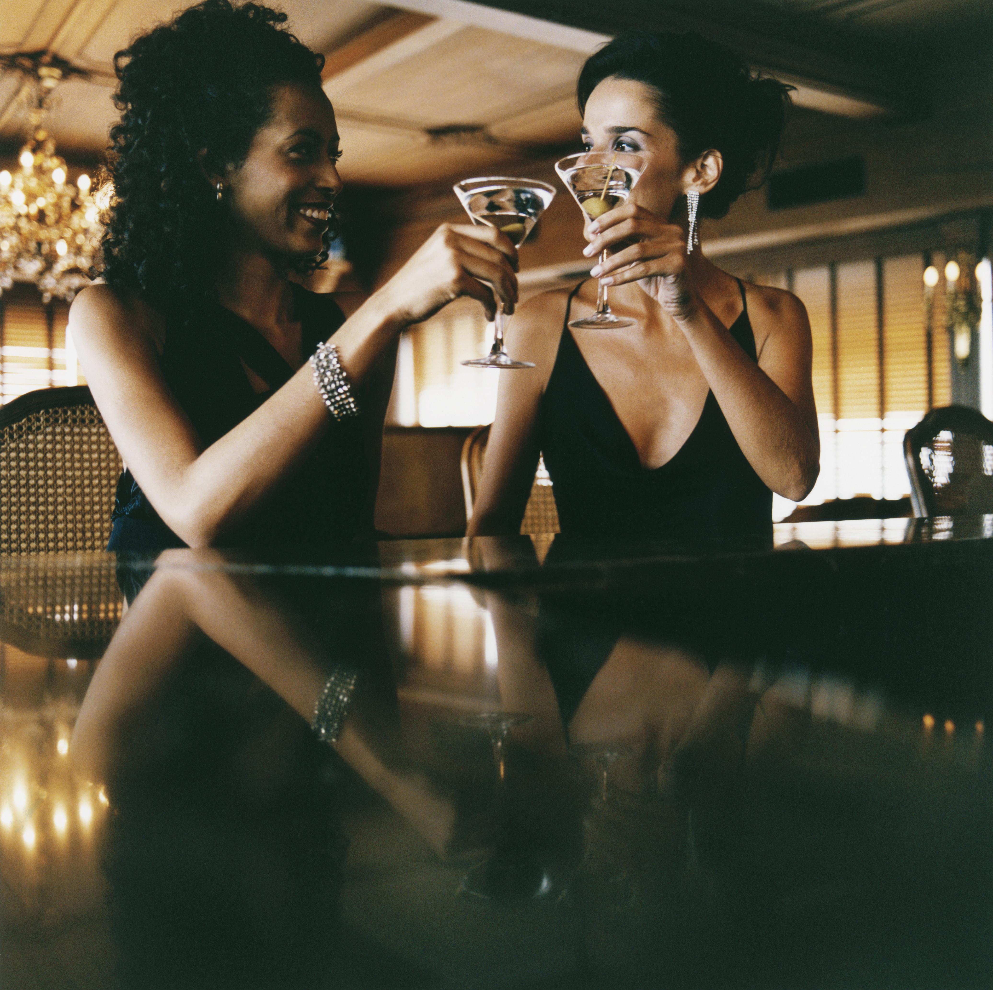 Women Toasting in a Bar