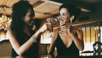 Women Toasting in a Bar
