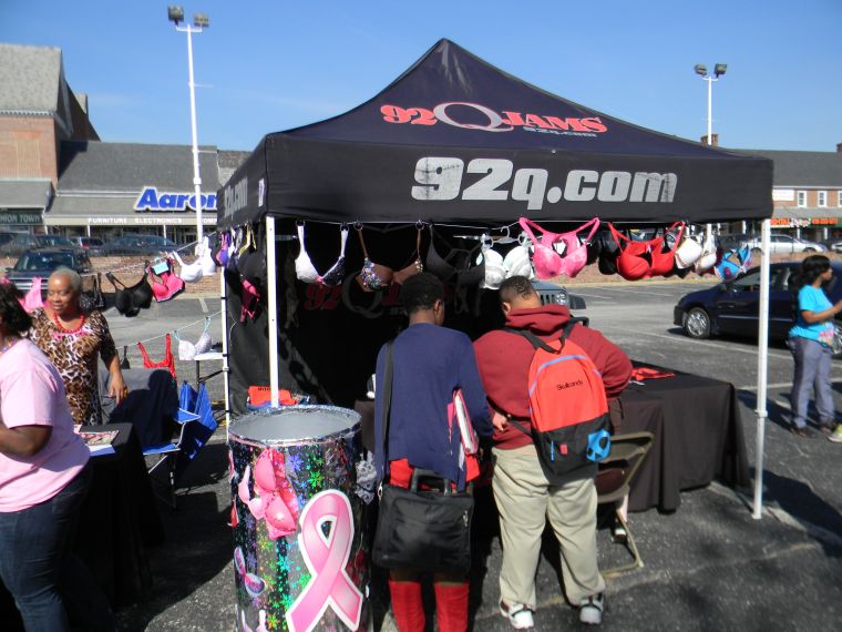 Breast Cancer Awareness Month Bra Cast