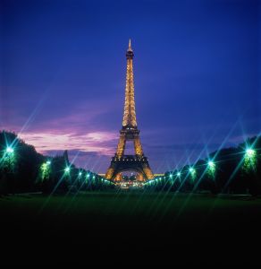 France, Paris, Eiffel Tower illuminated EDITORIAL USE ONLY