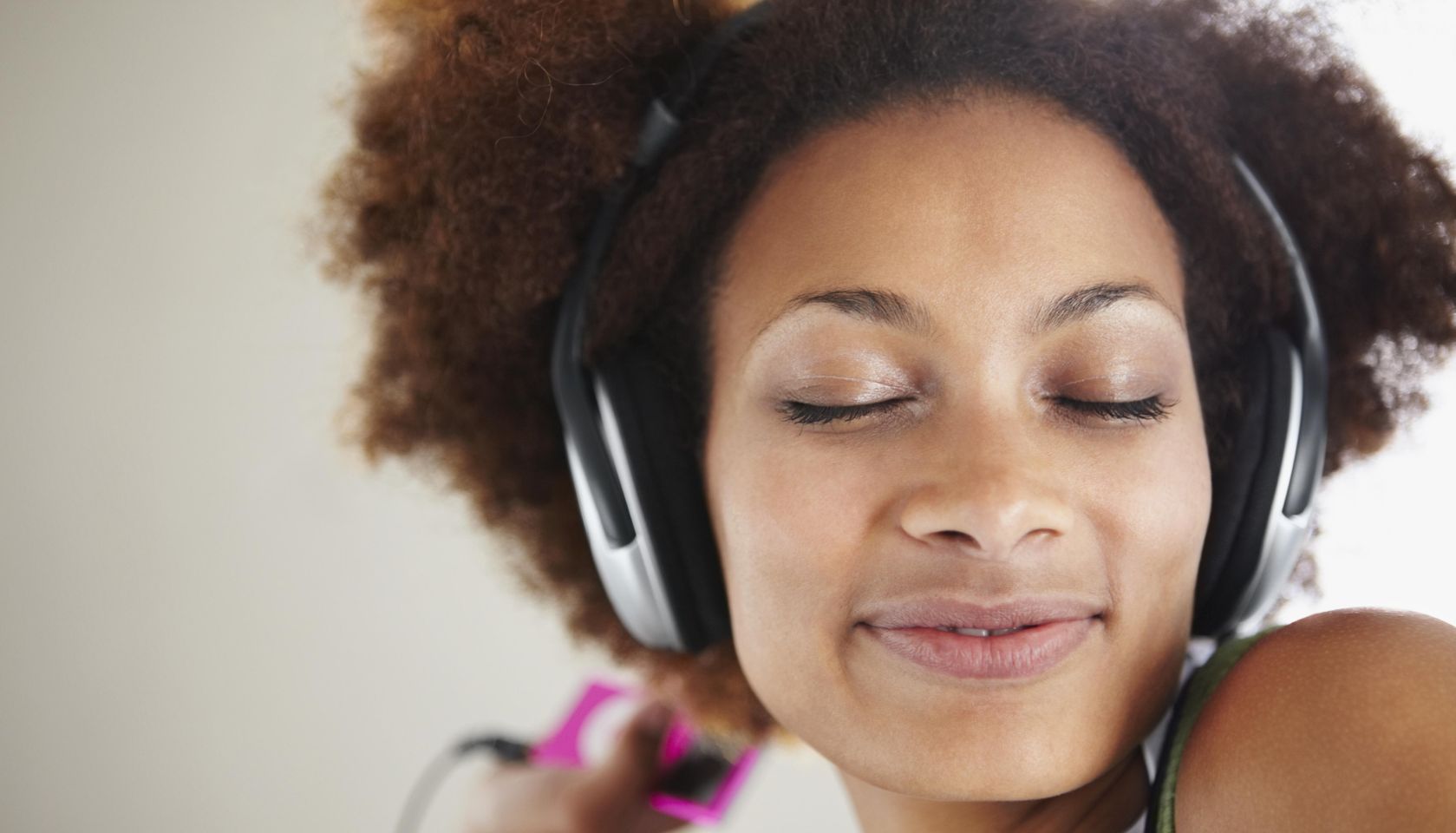 Woman listening to music
