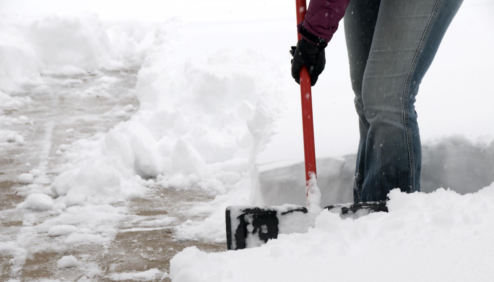 Snow Covered Sidewalk