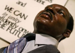 A wax figure of Dr. Martin Luther King Jr.