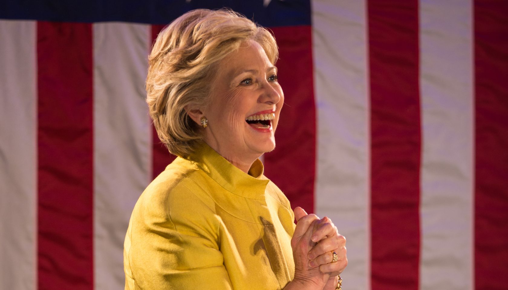 Hillary Clinton at a campaign rally in sunset park. Hillary...