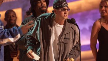 024976.CA.0221.Eminem2.km Eminem accepts for Best Rap Album at the 43rd Grammy Award Show held at