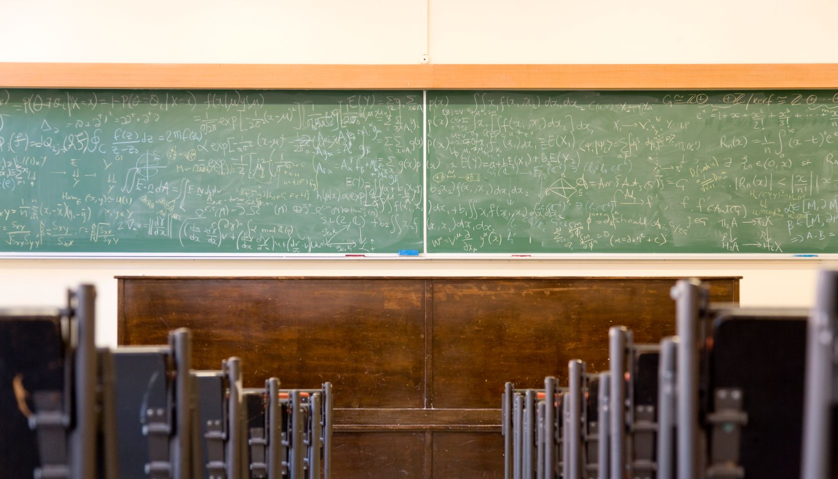 Empty Math Classroom