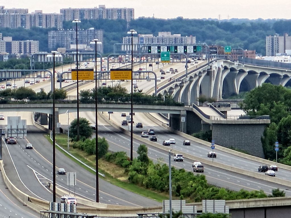 View of interstate 95 in Washington DC.