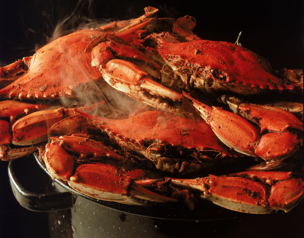 Steamed crabs