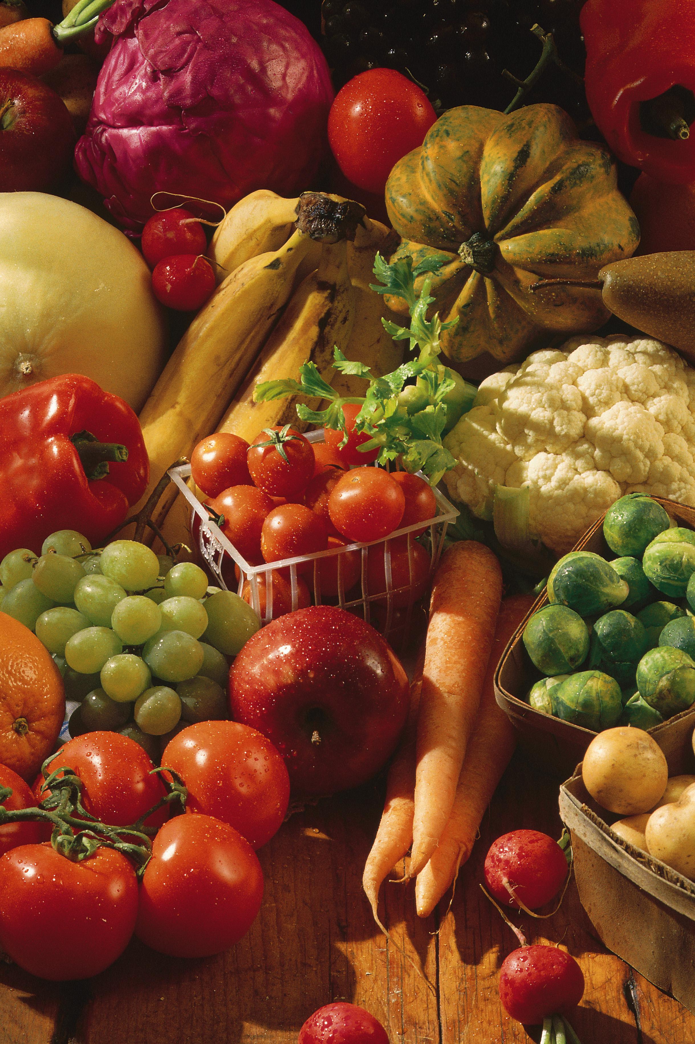 Variety of vegetables and fruits