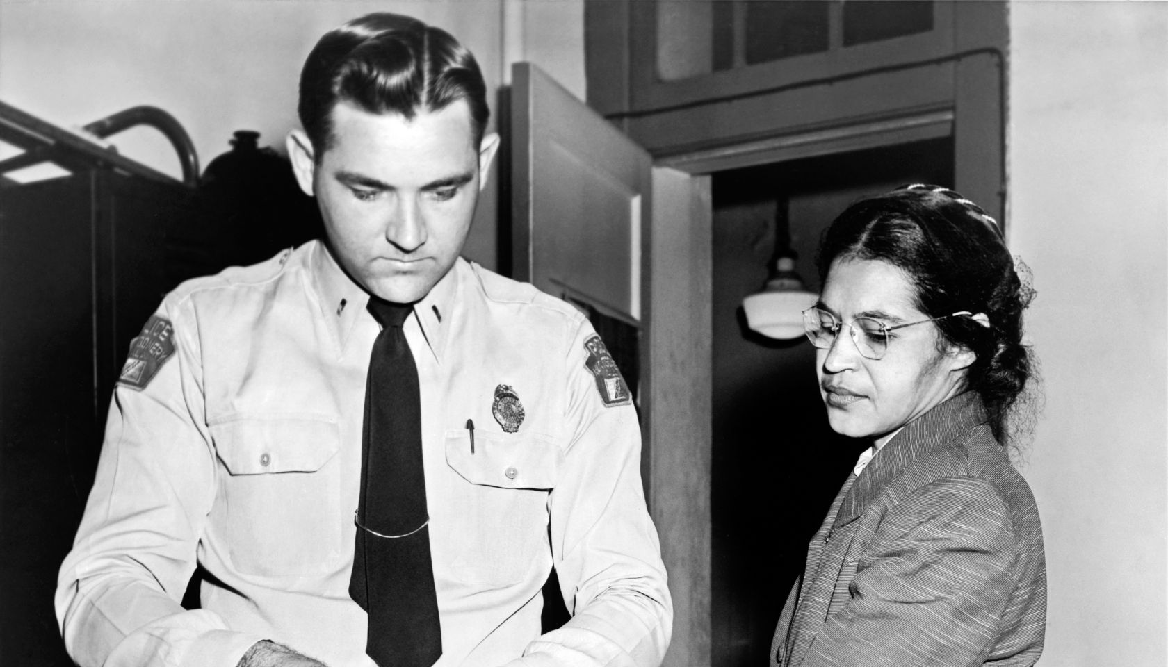 Rosa Parks Gets Fingerprinted