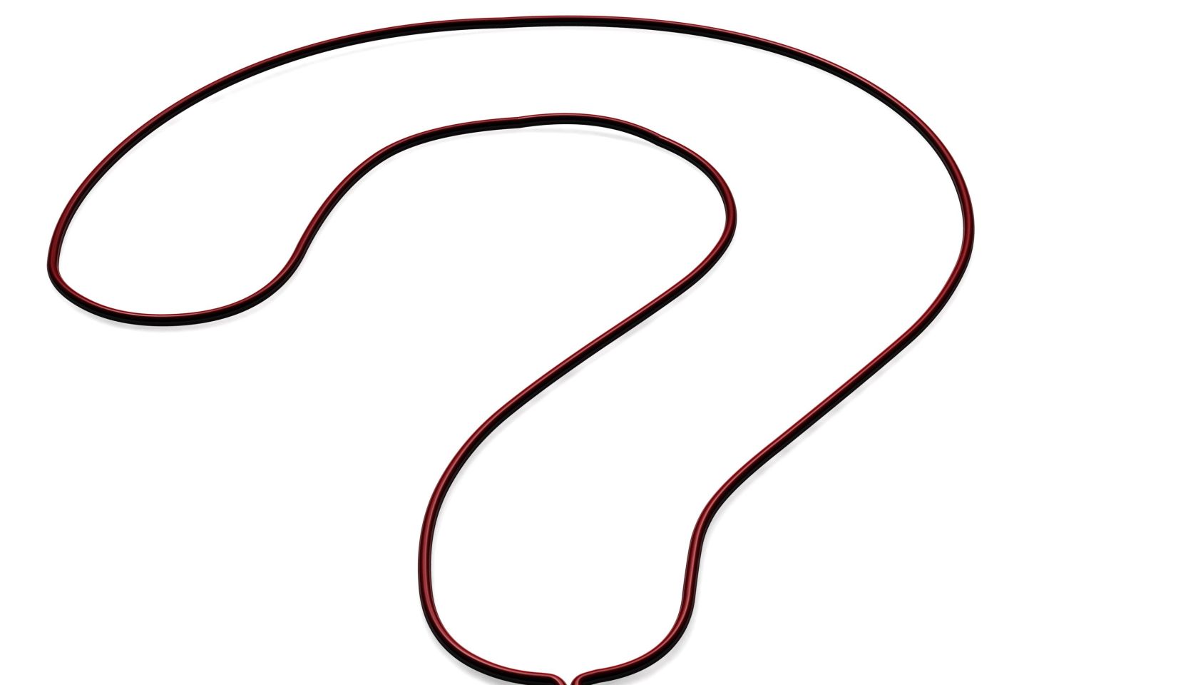 Computer mouse with cable forming a question mark