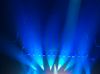 Simple and generic blue show lights, as often used for all kinds of artistic performances.