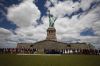 Million Rose Pedals Dropped Over Statue Of Liberty Commemorating 70th Anniversary Of D-Day