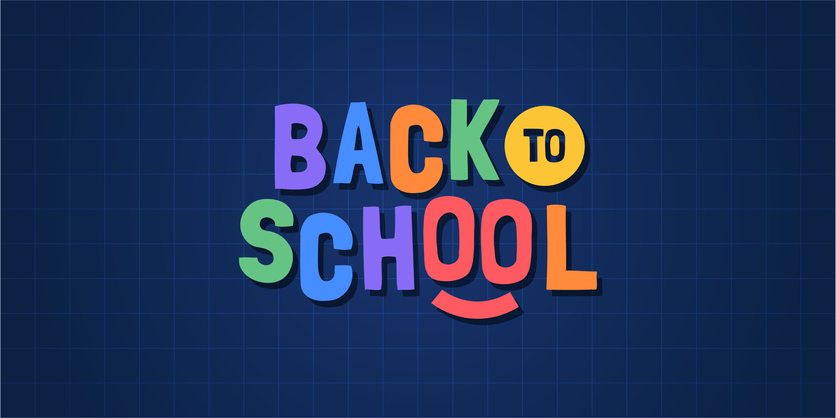 Creative Back to School Typography Logo Vector Poster Background Illustration